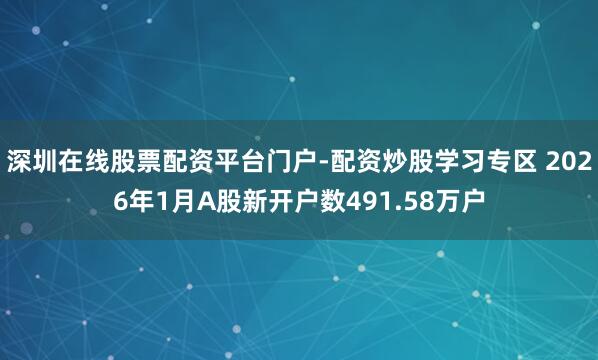 深圳在线股票配资平台门户-配资炒股学习专区 2026年1月A股新开户数491.58万户
