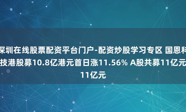 深圳在线股票配资平台门户-配资炒股学习专区 国恩科技港股募10.8亿港元首日涨11.56% A股共募11亿元