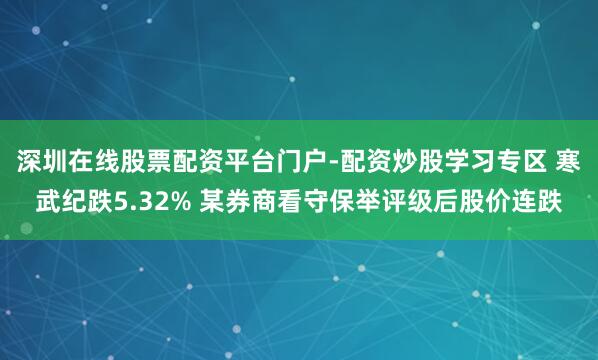 深圳在线股票配资平台门户-配资炒股学习专区 寒武纪跌5.32% 某券商看守保举评级后股价连跌