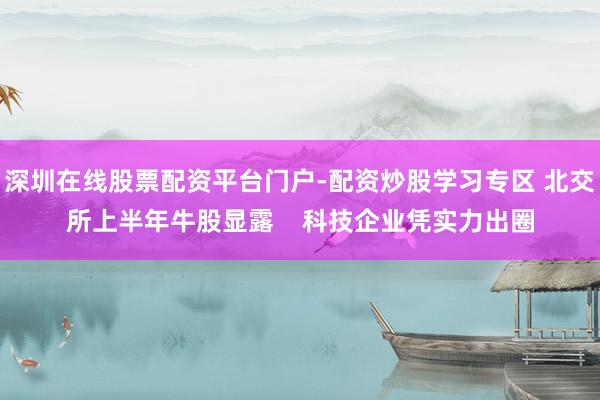深圳在线股票配资平台门户-配资炒股学习专区 北交所上半年牛股显露    科技企业凭实力出圈