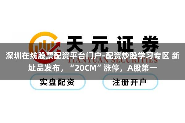 深圳在线股票配资平台门户-配资炒股学习专区 新址品发布，“20CM”涨停，A股第一