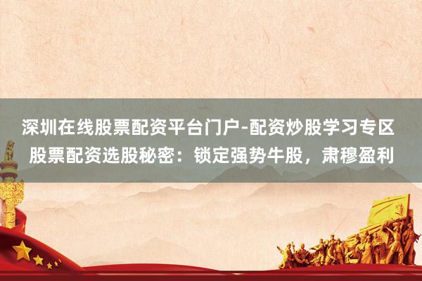 深圳在线股票配资平台门户-配资炒股学习专区 股票配资选股秘密：锁定强势牛股，肃穆盈利