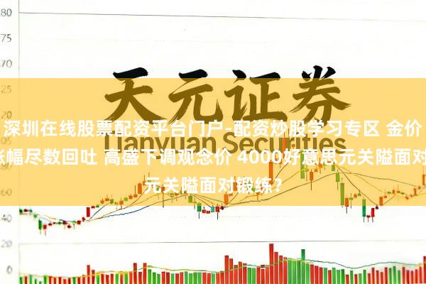 深圳在线股票配资平台门户-配资炒股学习专区 金价年内涨幅尽数回吐 高盛下调观念价 4000好意思元关隘面对锻练？