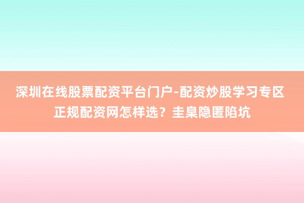 深圳在线股票配资平台门户-配资炒股学习专区 正规配资网怎样选？圭臬隐匿陷坑